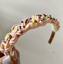 Load image into Gallery viewer, Cream Headband Chocolate banana (C)
