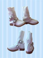 Load image into Gallery viewer, White mary jane shoes with socks
