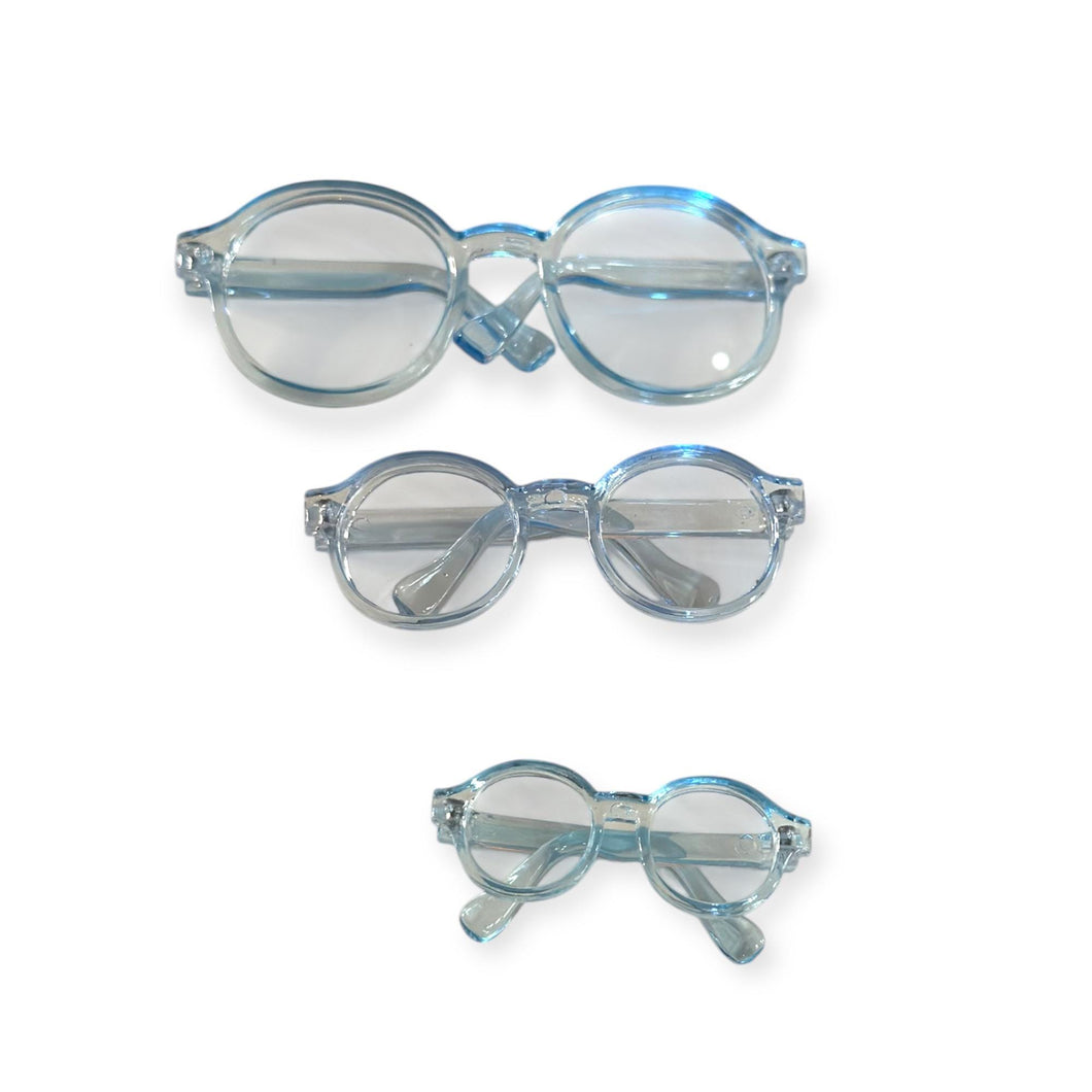 Light Blue doll glasses
