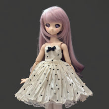 Load image into Gallery viewer, Charming Cream &amp; Black Heart-Print Doll Dress
