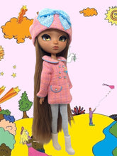 Load image into Gallery viewer, Pastel Tweed Doll Coat and Hat Set
