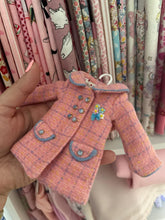 Load image into Gallery viewer, Pastel Tweed Doll Coat and Hat Set
