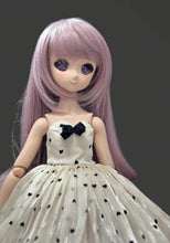 Load image into Gallery viewer, Charming Cream &amp; Black Heart-Print Doll Dress
