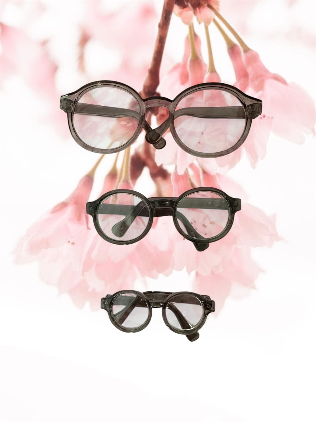 Grey doll glasses